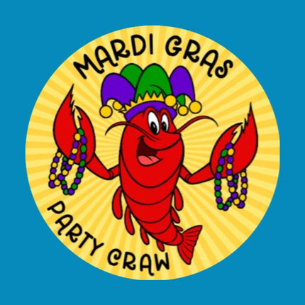 MARDI GRAS PARTY CRAW - LARGE SOLID OVERLAY