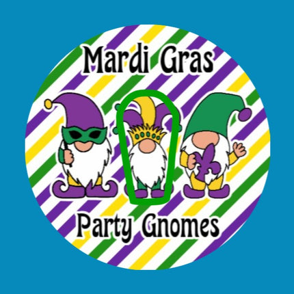 MARDI GRAS PARTY GNOMES -  DEXCOM G6 OVERLAY