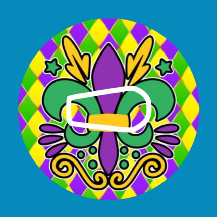 MARDI GRAS FLEUR DE LIS  -  DEXCOM G6 OVERLAY