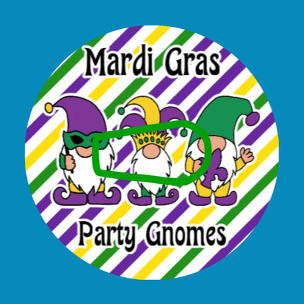 MARDI GRAS PARTY GNOMES -  DEXCOM G6 OVERLAY