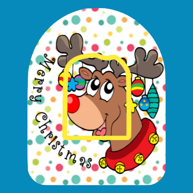 MERRY CHRISTMAS FROM RUDOLPH -  OMNIPOD OVERLAY