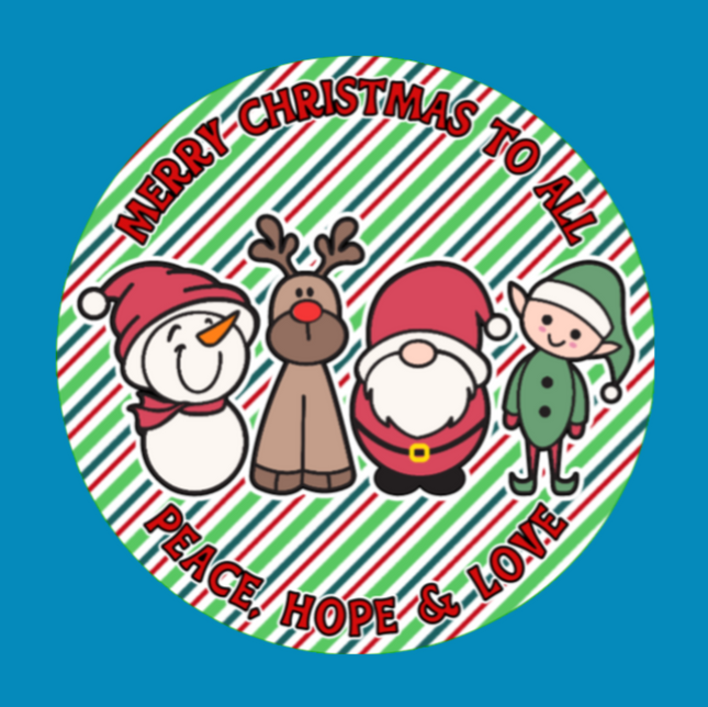 MERRY CHRISTMAS TO ALL - PEACE, HOPE & LOVE - LARGE SOLID OVERLAY