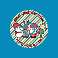 MERRY CHRISTMAS TO ALL - PEACE, HOPE & LOVE - INFUSION SET OVERLAY