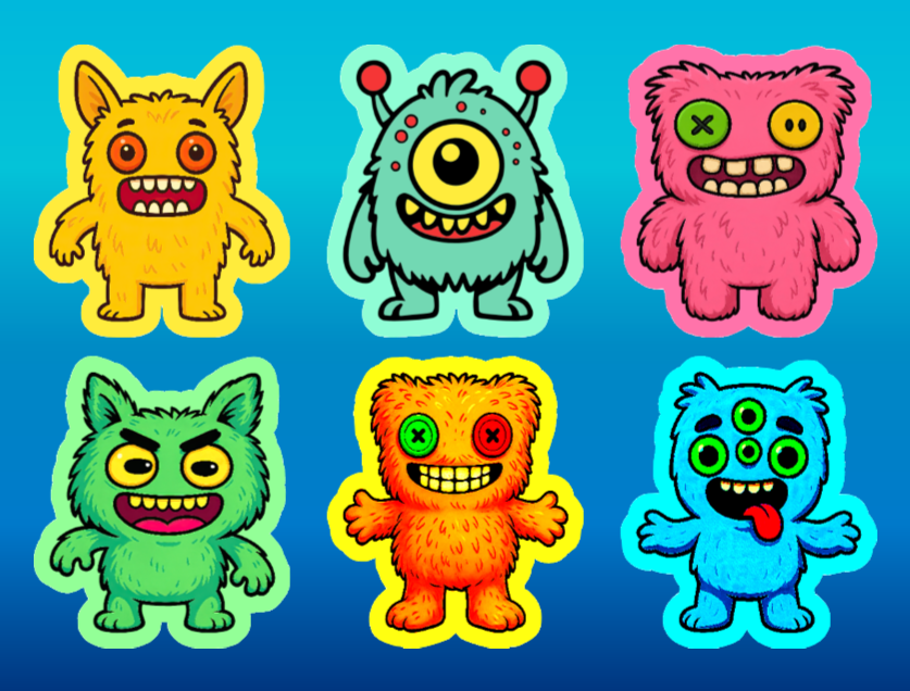 MONSTER STUFFIES OVERLAYS - 6 PATCH SETS – The Sugar Patch