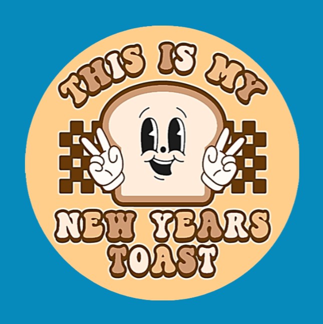 NEW YEAR'S TOAST - LARGE SOLID OVERLAY