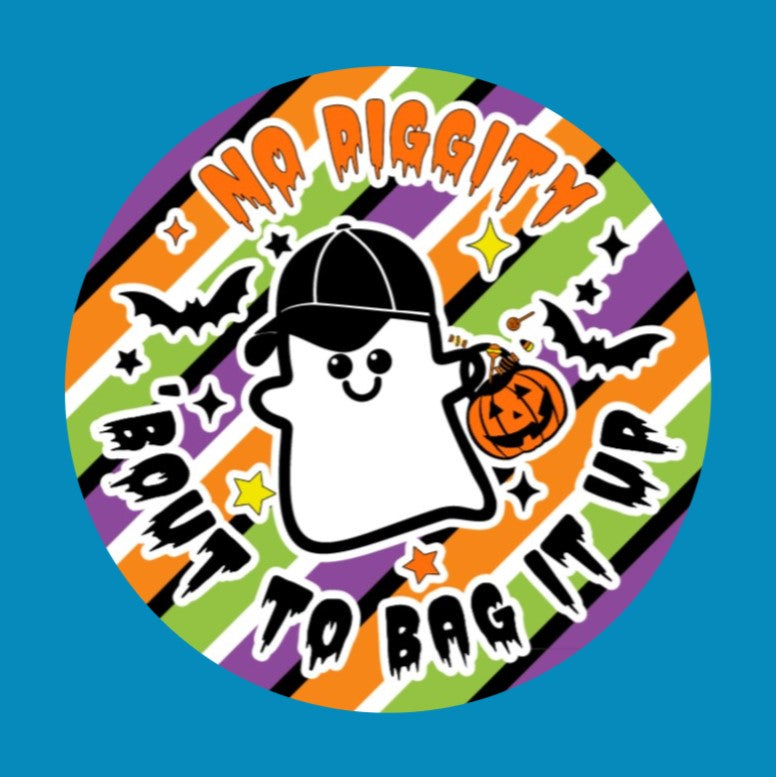 NO DIGGITY!  BOUT TO BAG IT UP!  HALLOWEEN PATCH