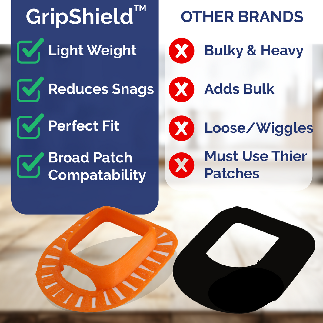 GripShield® Compatible With  Insulet’s Omnipod® Insulin Management System | Reusable Bump Protection