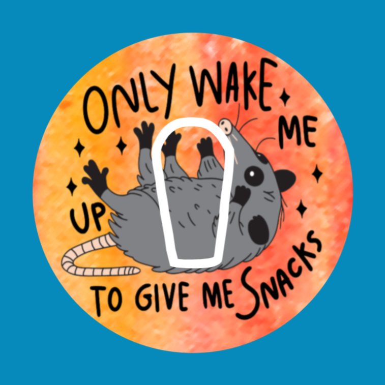 WAKE ME TO GIVE ME SNACKS - OPOSSUM -  DEXCOM G6 OVERLAY