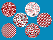 OUR HEARTS WILL GO ON & ON - VALENTINE PATTERNS - 6 PATCH SET - LARGE SOLID OVERLAYS