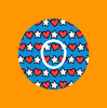 PATRIOTIC STARS AND HEARTS PATTERN - DEXCOM G7 OR DEXCOM STELO OVERLAY