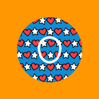 PATRIOTIC STARS AND HEARTS PATTERN - DEXCOM G7 OR DEXCOM STELO OVERLAY