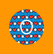 PATRIOTIC STARS AND HEARTS PATTERN - DEXCOM G7 OR DEXCOM STELO OVERLAY