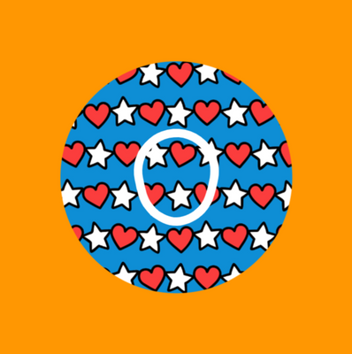 PATRIOTIC STARS AND HEARTS PATTERN - DEXCOM G7 OR DEXCOM STELO OVERLAY