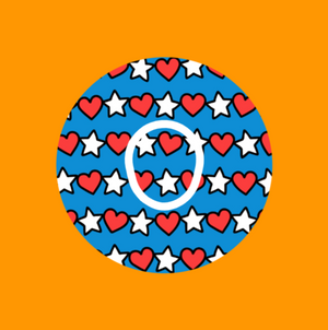 PATRIOTIC STARS AND HEARTS PATTERN - DEXCOM G7 OR DEXCOM STELO OVERLAY