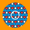 PATRIOTIC STARS AND HEARTS PATTERN  -  LIBRE 2 OVERLAY