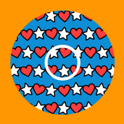 PATRIOTIC STARS AND HEARTS PATTERN  -  LIBRE 2 OVERLAY
