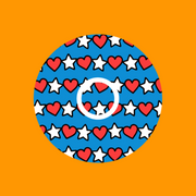 PATRIOTIC STARS AND HEARTS PATTERN - INFUSION SET OVERLAY