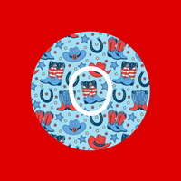 PATRIOTIC WESTERN BOOTS AND HATS PATTERN - DEXCOM G7 OR DEXCOM STELO OVERLAY