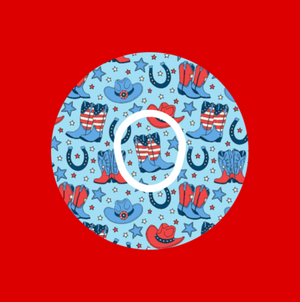 PATRIOTIC WESTERN BOOTS AND HATS PATTERN - DEXCOM G7 OR DEXCOM STELO OVERLAY