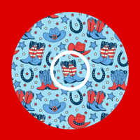 PATRIOTIC WESTERN BOOTS AND HATS PATTERN  -  LIBRE 2 OVERLAY