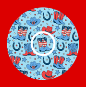 PATRIOTIC WESTERN BOOTS AND HATS PATTERN  -  LIBRE 2 OVERLAY