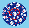 PATRIOTIC DAISIES PATTERN - MEDTRONIC GUARDIAN OVERLAYS WITH CUT-OUT FOR USE WITH DECK MY DIABETES GRIPSHIELD