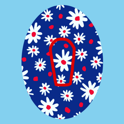 PATRIOTIC DAISY PATTERN  - OVERLAY PATCH