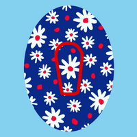 PATRIOTIC DAISIES PATTERN -  DEXCOM G6 OVERLAY