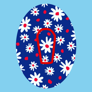 PATRIOTIC DAISIES PATTERN -  DEXCOM G6 OVERLAY