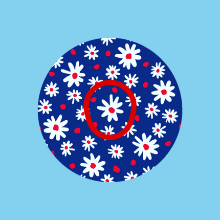 PATRIOTIC DAISY PATTERN  - OVERLAY PATCH