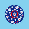 PATRIOTIC DAISIES PATTERN - DEXCOM G7 OR DEXCOM STELO OVERLAY