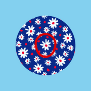 PATRIOTIC DAISIES PATTERN - DEXCOM G7 OR DEXCOM STELO OVERLAY