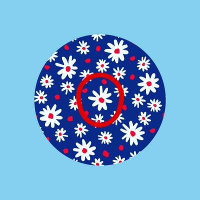 PATRIOTIC DAISIES PATTERN - DEXCOM G7 OR DEXCOM STELO OVERLAY