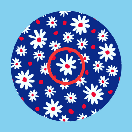 PATRIOTIC DAISY PATTERN  - OVERLAY PATCH