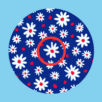 PATRIOTIC DAISIES PATTERN -  LIBRE 2 OVERLAY