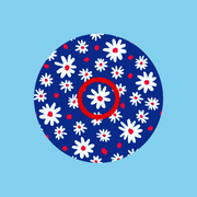 PATRIOTIC DAISIES PATTERN - INFUSION SET OVERLAY