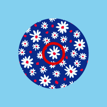 PATRIOTIC DAISY PATTERN  - OVERLAY PATCH