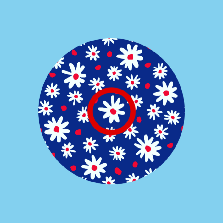 PATRIOTIC DAISIES PATTERN - LIBRE 3 OVERLAY