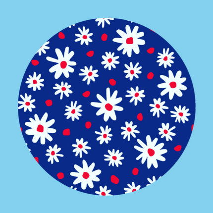 PATRIOTIC DAISY PATTERN  - OVERLAY PATCH