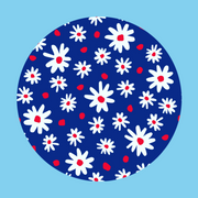 PATRIOTIC DAISIES PATTERN - LARGE SOLID OVERLAY