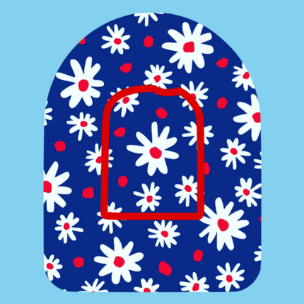 PATRIOTIC DAISY PATTERN  - OVERLAY PATCH