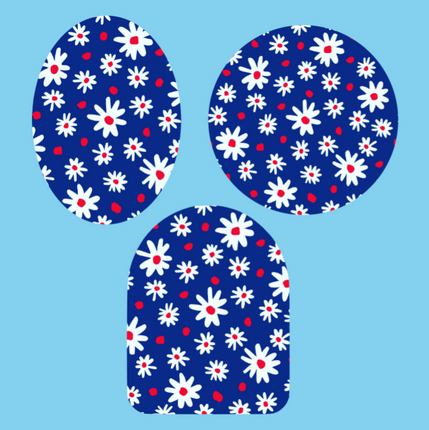 PATRIOTIC DAISY PATTERN  - OVERLAY PATCH