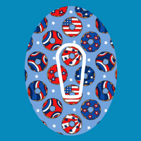 PATRIOTIC DONUTS PATTERN PATCH