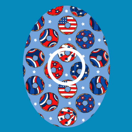 PATRIOTIC DONUTS PATTERN PATCH