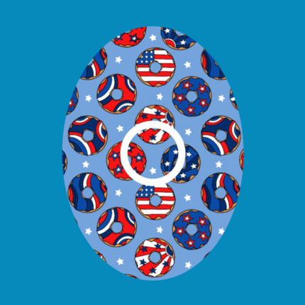 PATRIOTIC DONUTS PATTERN PATCH