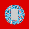 PATRIOTIC HEARTS AND STARS PATTERN - SINGLE PATCH FOR THE SUGARSHIELD™ CASE BY DECK MY DIABETES for TANDEM MOBI™ INSULIN PUMP