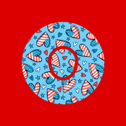 PATRIOTIC HEARTS AND STARS PATTERN - DEXCOM G7 OR DEXCOM STELO OVERLAY