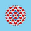 PATRIOTIC QUILTED HEARTS - DEXCOM G7 OR DEXCOM STELO OVERLAY