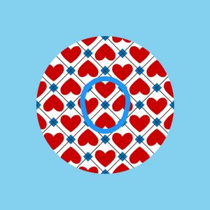 PATRIOTIC QUILTED HEARTS - DEXCOM G7 OR DEXCOM STELO OVERLAY