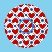 PATRIOTIC QUILTED HEARTS -  LIBRE 2 OVERLAY